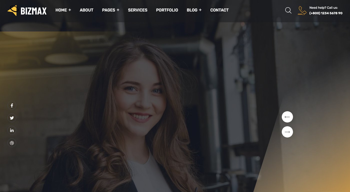 Bizmax template — live preview