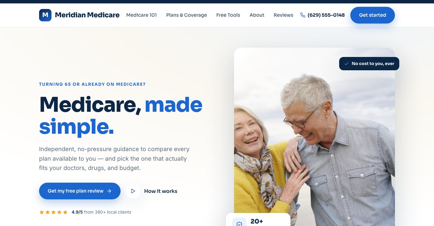 Trust Navy template — live preview